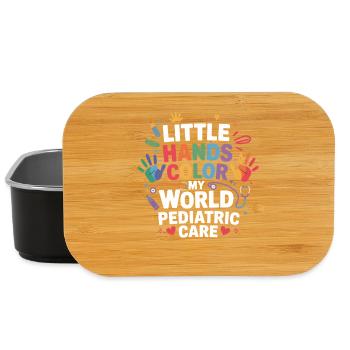Small hands colorful care world - Lunch Box - black - Front