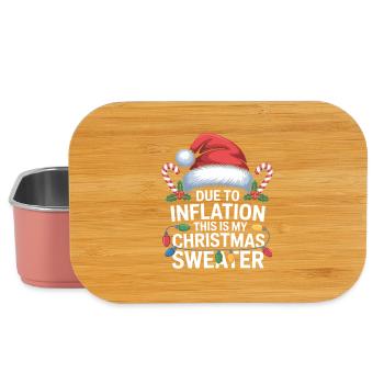 Humour de pull de Noël sur l’inflation - Boîte à goûter - rose clair - Devant
