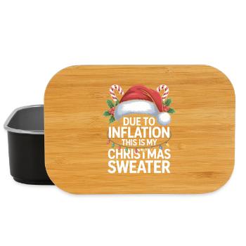 Inflation Weihnachtspullover Wortspiel - Lunch Box - Schwarz - Vorne