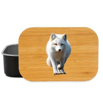 Polarfuchs Schneefuchs Eisfuchs Süßer Weißer Fuchs - Lunch Box - Schwarz - Vorne