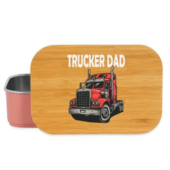 Graphique du camion rouge du père routier - Boîte à goûter - rose clair - Devant
