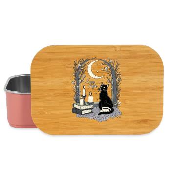 Cozy Nights Cozy Goth Cat - Lunch Box - light pink - Front