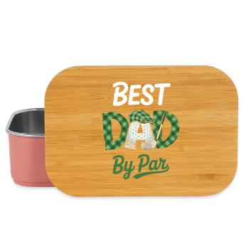 Best Dad By Par Golf Vater - Lunch Box - Hellrosa - Vorne