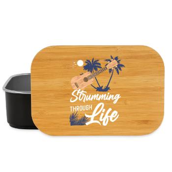 Hawaiian Ukulele Uke Strumming - Lunch Box - Schwarz - Vorne