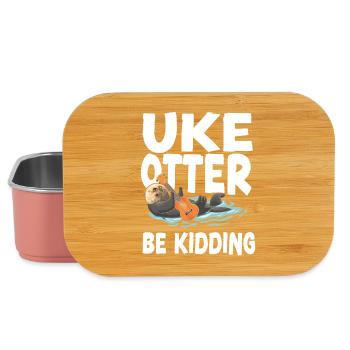 Hawaiian Ukulele Uke Otter Pun Uke - Lunch Box - light pink - Front