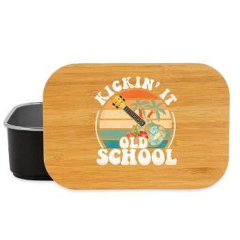 Hawaiian Ukulele Uke Retro Vintage - Lunch Box - black - Front