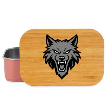 Wolf Kopf Logo - Lunch Box - Hellrosa - Vorne