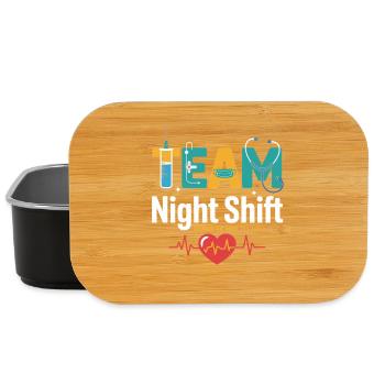 Team Night Shift Med Crew - Lunch Box - black - Front