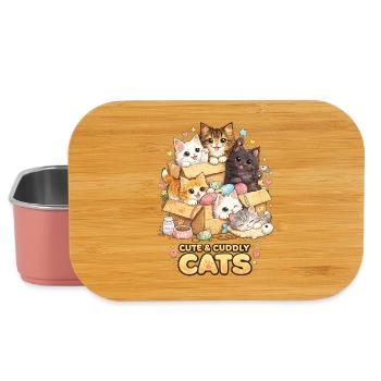 Cuddly kitten in a box - Lunch Box - light pink - Front