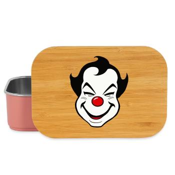 Fröhliches Clown Gesicht Karneval Fasnet Fasching - Lunch Box - Hellrosa - Vorne