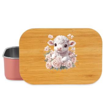 Tender lamb with rosary - Lunch Box - light pink - Front