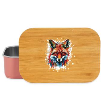 Watercolor Fox Head - Lunch Box - light pink - Front