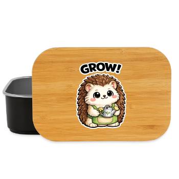 Kawaii Garten-Igel Grow! - Lunch Box - Schwarz - Vorne
