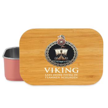 Wikinger Viking Legende Seemann Odin Rabe Kämpfer - Lunch Box - Hellrosa - Vorne