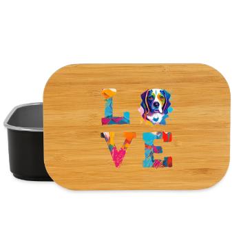Beagle Love Pop Art coloré Style de chien - Boîte à goûter - noir - Devant