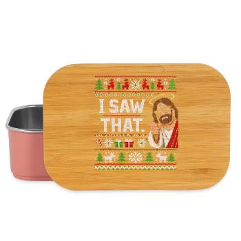 Ich habe diesen lustigen Jesus im hässlichen Weihn - Lunch Box - Hellrosa - Vorne