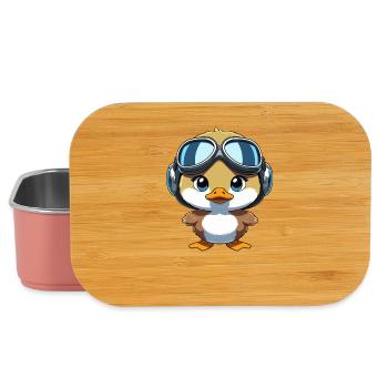 Quakender Pilot mit Fliegerbrille - Lunch Box - Hellrosa - Vorne