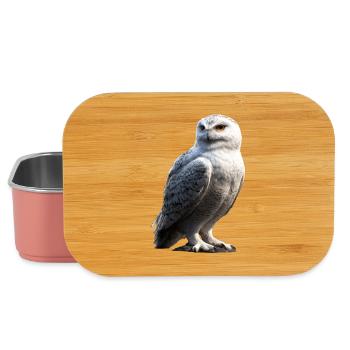 Snowy Owl White Owl Owl Owl Owl Snow Owl - Lunch Box - light pink - Front