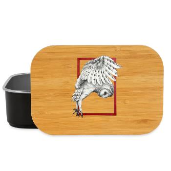 Owl with frame - Lunch Box - black - Front