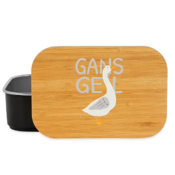 Goose horny – Jeu de mots drôle sur l’oie - Boîte à goûter - noir - Devant