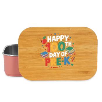 Happy 100th day of preschool - Lunch Box - light pink - Front