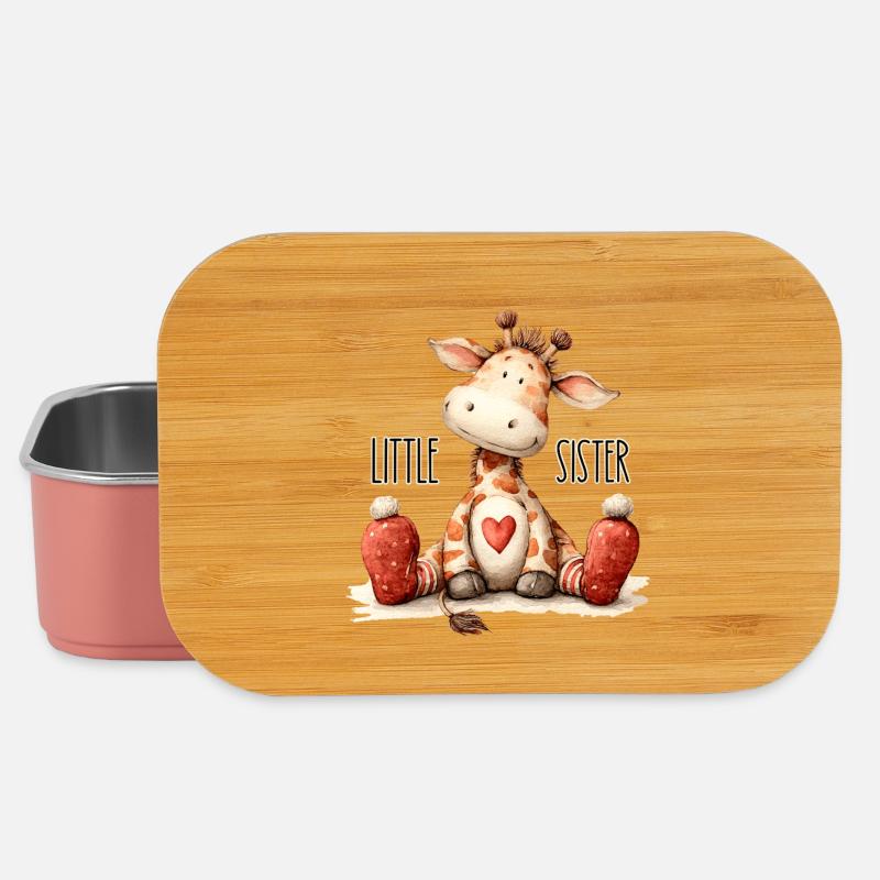 Little Sister Giraffe - Lunch Box - light pink