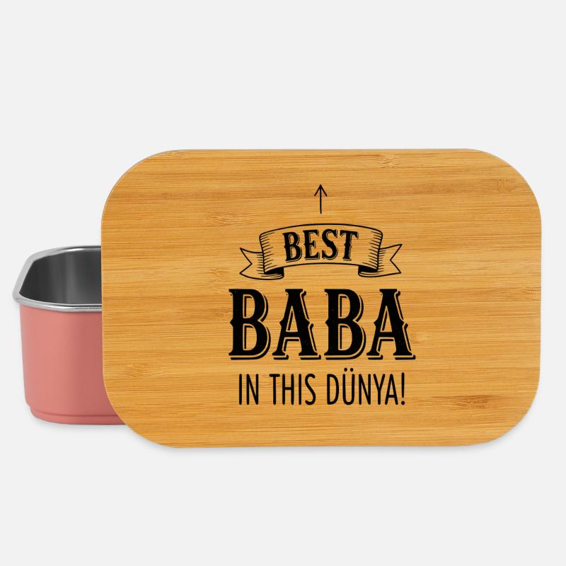 Best Baba in this Dünya - Bester Vater Geschenk - Lunch Box - Hellrosa