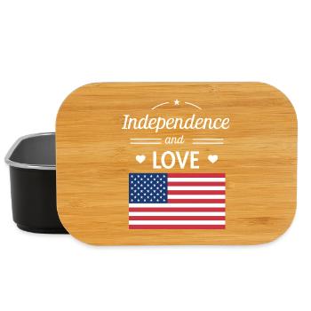 Indépendance et Amour USA - Boîte à goûter - noir - Devant