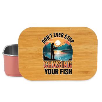 Don't Ever Stop Chasing Your Fish - Lunch Box - light pink - Front
