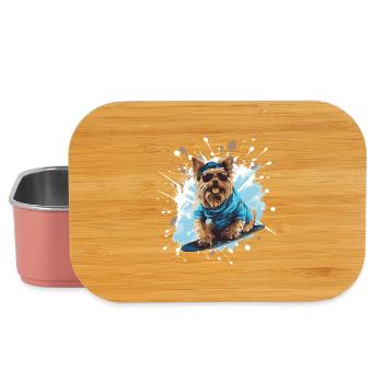 Yorkshire Terrier Dog Snowboard - Boîte à goûter - rose clair - Devant