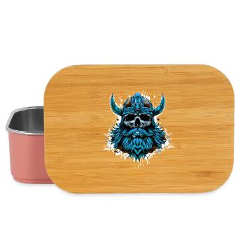 Viking Odin Skull - Lunch Box - light pink - Front