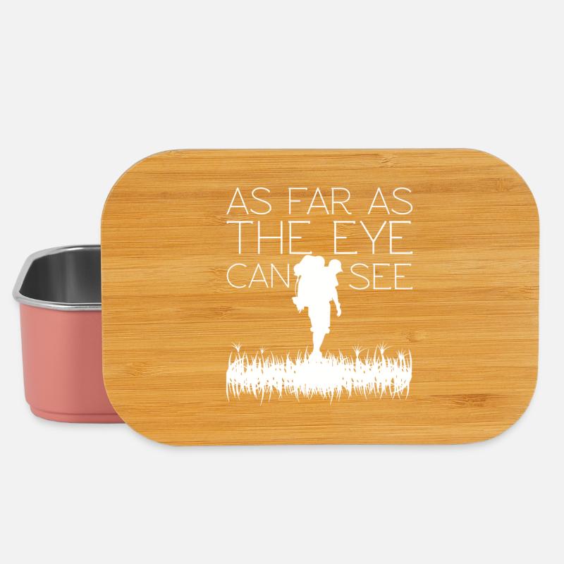 À perte de vue : silhouette de randonnée - Boîte à goûter - rose clair