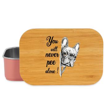 You Will Never Pee Alone Französische Bulldogge - Boîte à goûter - rose clair - Devant