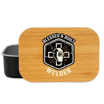 Built Welder Motif - Lunch Box - black - Front