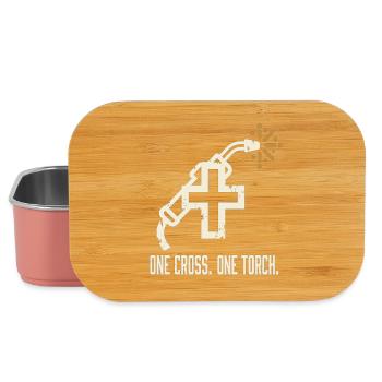 ONE CROSS. ONE TORCH. Schweißer Motiv - Lunch Box - Hellrosa - Vorne