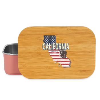 California United States Map Souvenir - Lunch Box - light pink - Front
