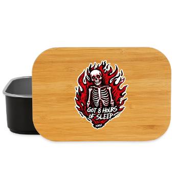 Feuer Skelett mit 8 Stunden Schlaf - Lunch Box - Schwarz - Vorne