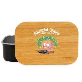  Financial Genius In Theory Lustiges Gestresstes - Lunch Box - Schwarz - Vorne