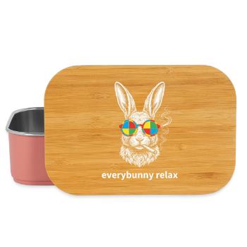 Everybunny Relax Funny Bunny with Sunglasses - Lunch Box - light pink - Front
