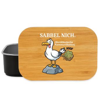 Norddeutscher Humor Spruch: Sabbel nich - Lunch Box - Schwarz - Vorne