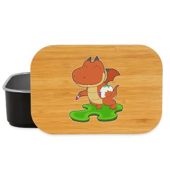 Drache Maler Pinsel Malen - Lunch Box - Schwarz - Vorne