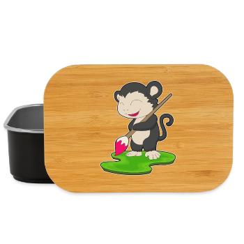 Affe Maler Pinsel Malen - Lunch Box - Schwarz - Vorne