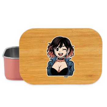 Edgy Anime Denim Diva - Lunch Box - Hellrosa - Vorne