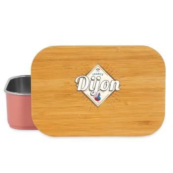 Dijon Stadt Burgund Frankreich Retro Hahn Souvenir - Lunch Box - Hellrosa - Vorne