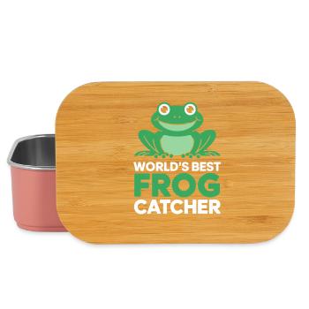  Worlds Best Frog Catcher Lustiger Frosch Spruch - Lunch Box - Hellrosa - Vorne