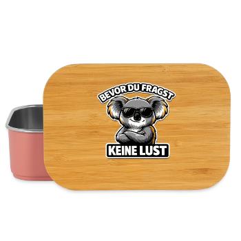 Bevor du fragst Keine Lust Koala Statement - Lunch Box - Hellrosa - Vorne