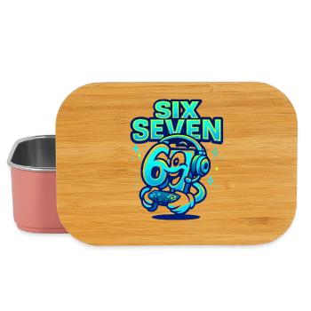 Six Seven Gamer Mascot Italian Brainrot Gaming - Lunch Box - light pink - Front