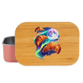 Cosmic croissants in the starry sky - Lunch Box - light pink - Front