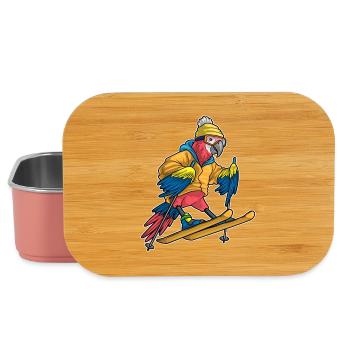 Ski Perroquet Sports d’hiver - Boîte à goûter - rose clair - Devant