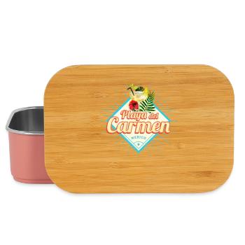 Playa del Carmen Mexiko Retro Cocktail Souvenir - Lunch Box - Hellrosa - Vorne